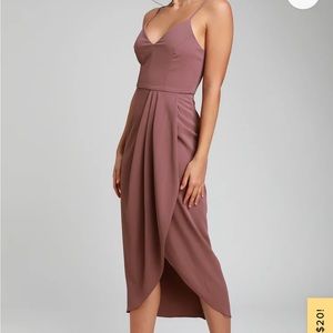 Mauve Reinette Tulip Midi Dress, Medium, great condition!